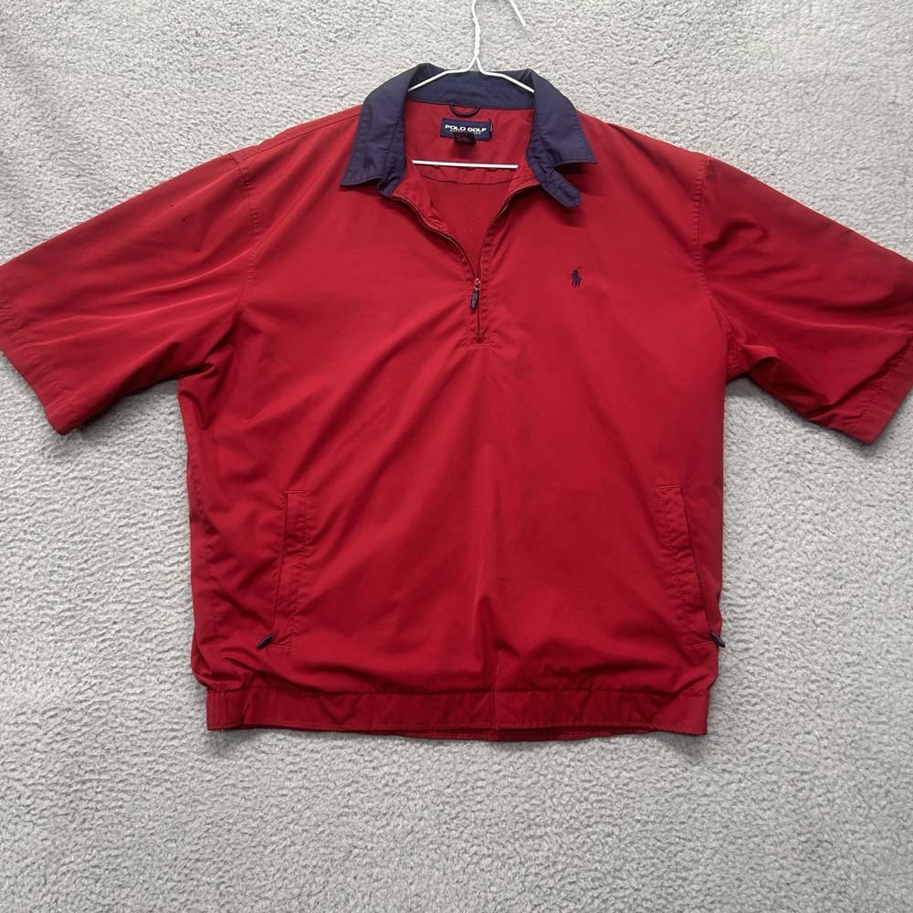 Vtg Polo Golf Jacket Mens Xtra Large Red Casual